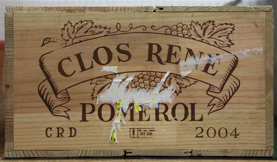 Twelve bottles of Clos Rene 2004,